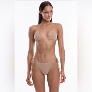 TJ Swim Sadie Top and Bottom in Almond XS